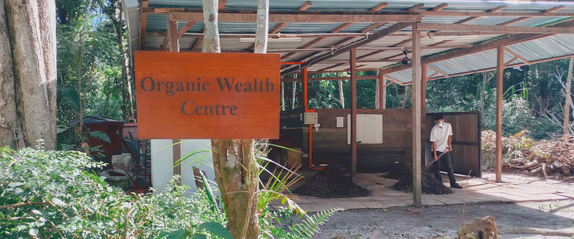 Organic Wealth Centre, the place where organic waste turns into rich compost to replace chemical fertilisers.