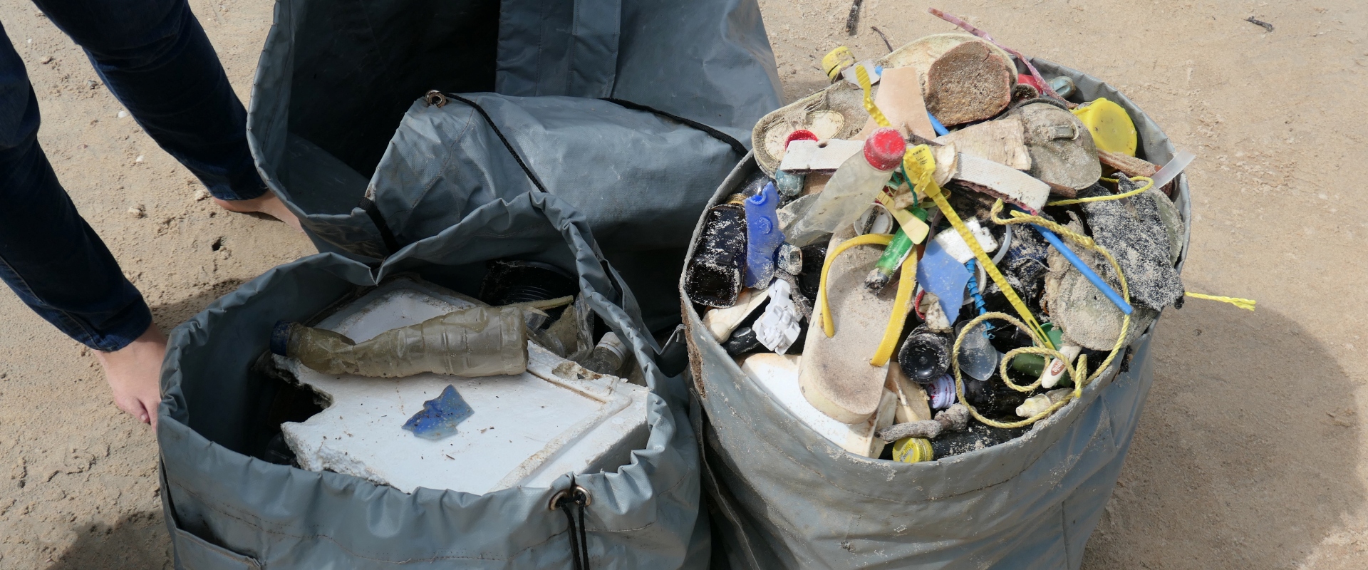 Garbage collected during beach clean-up