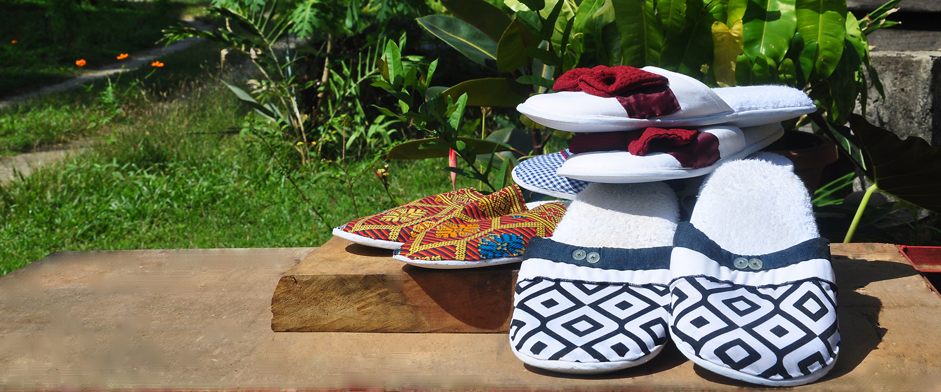 Upcycled Datai slippers by SALAM single mothers